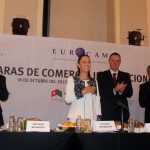 Claudia Sheinbaum, invitada de honor en el Encuentro de Cámaras de Comercio Internacionales de AmCham y EUROCAM