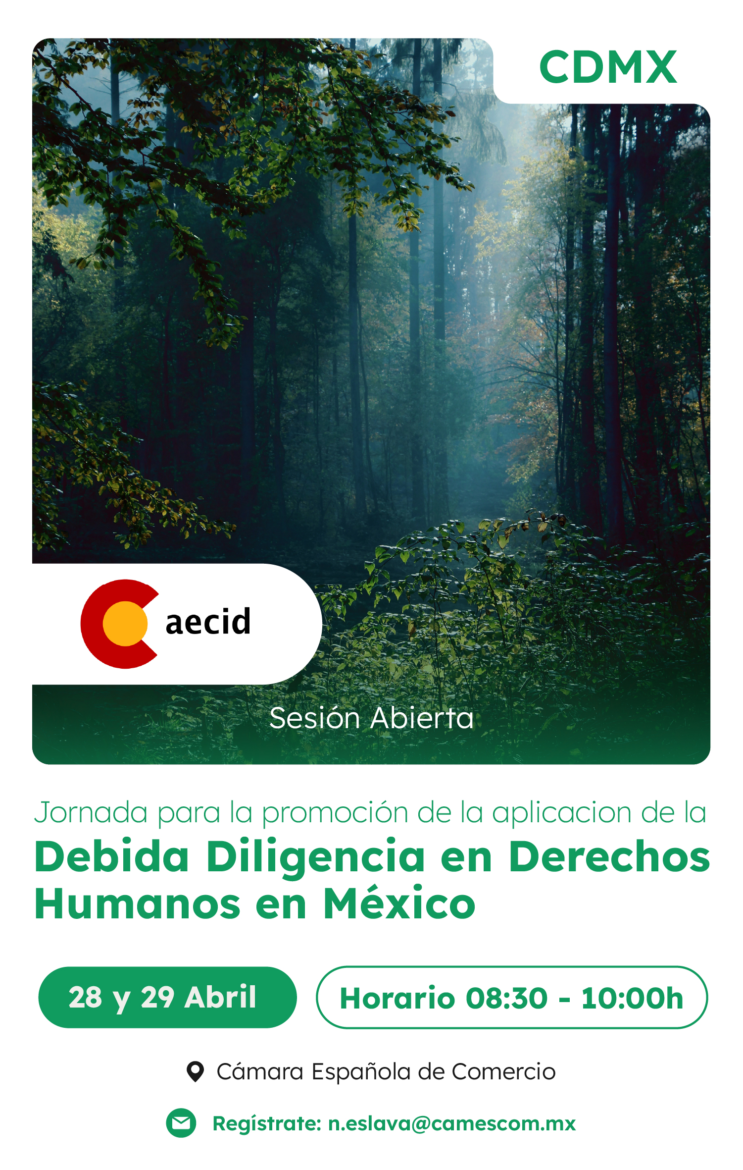 Jornada para la proción de la aplicación de la debida diligencia en derechos humanos en México