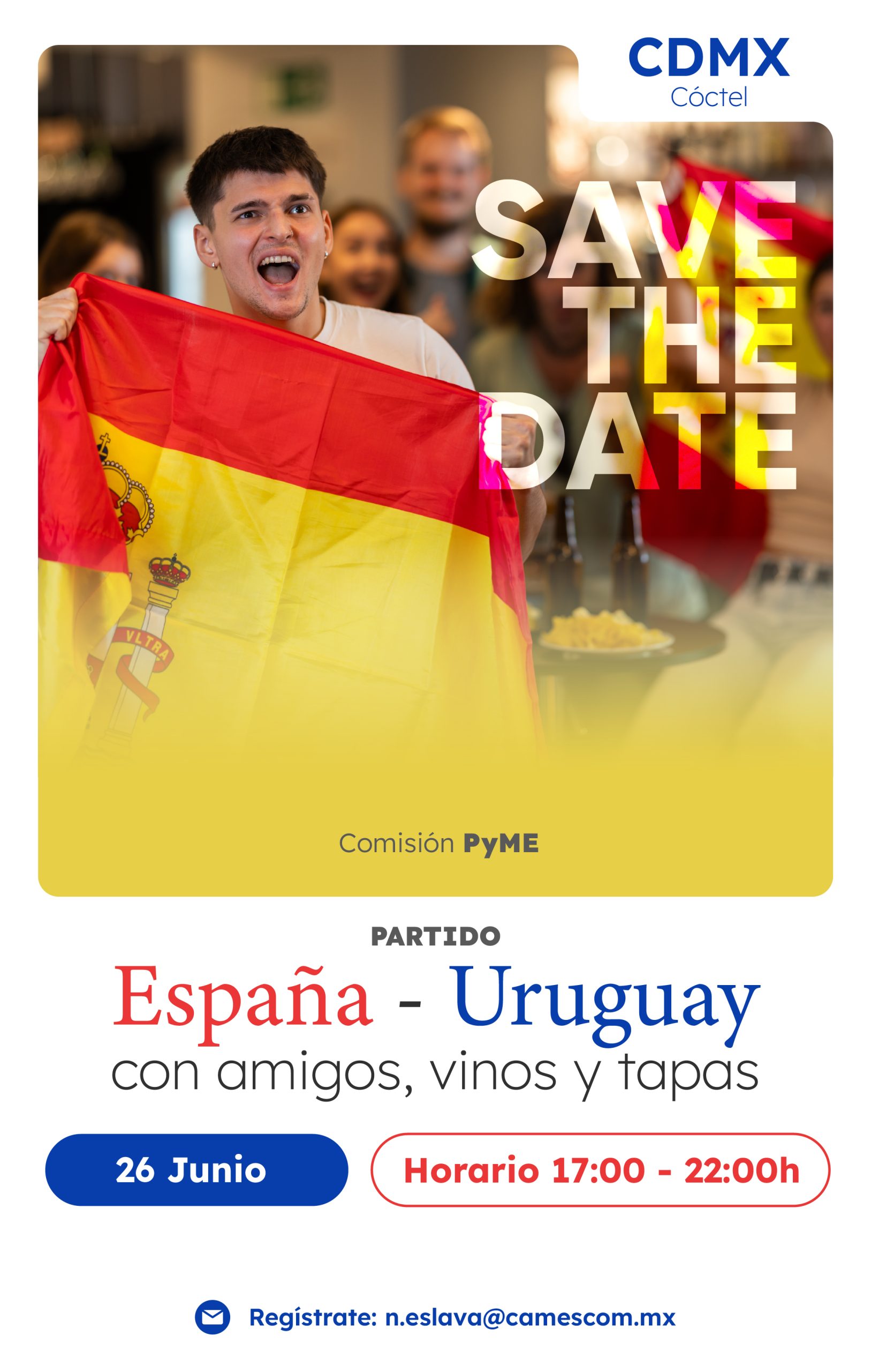 España - Uruguay con amigos, vinos y tapas